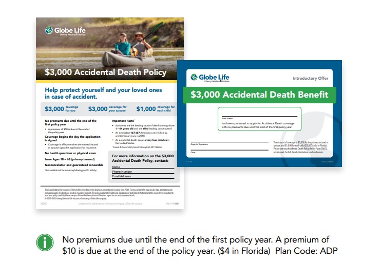 $3000 Accidental Death Protection